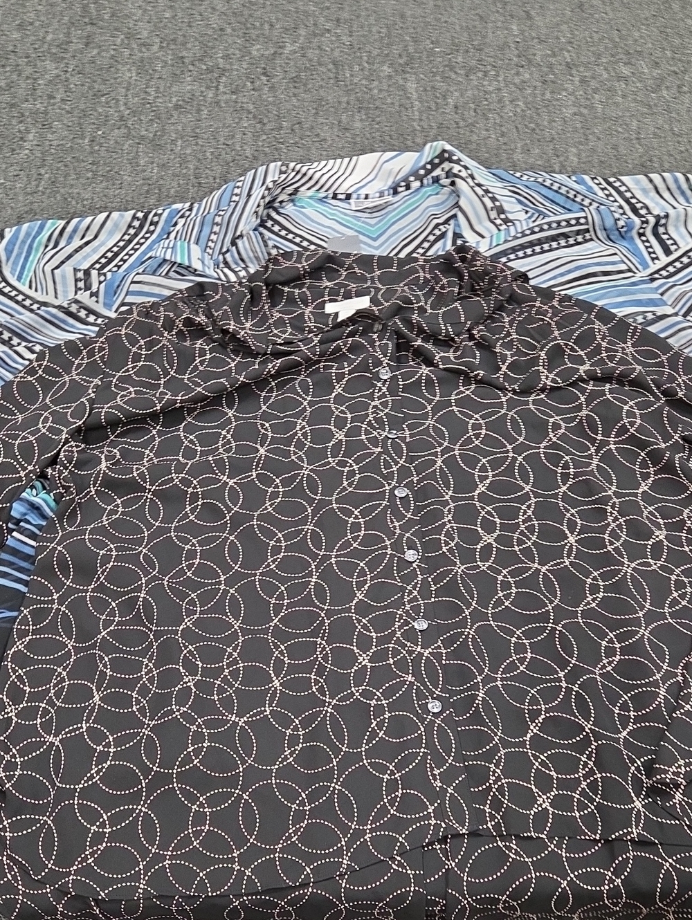 (#4C) JM Collection Black Button-Up With Charter Club Button Up -- 2 Shirts
